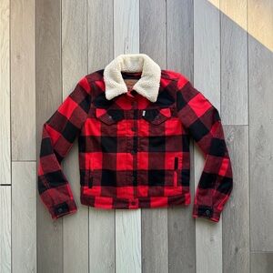 Levi’s Women’s Red Flannel Trucker Jacket